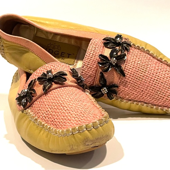 Bridget Shuster Tan Pink Leather Driving Moccasin 10 Brazil - Picture 3 of 6